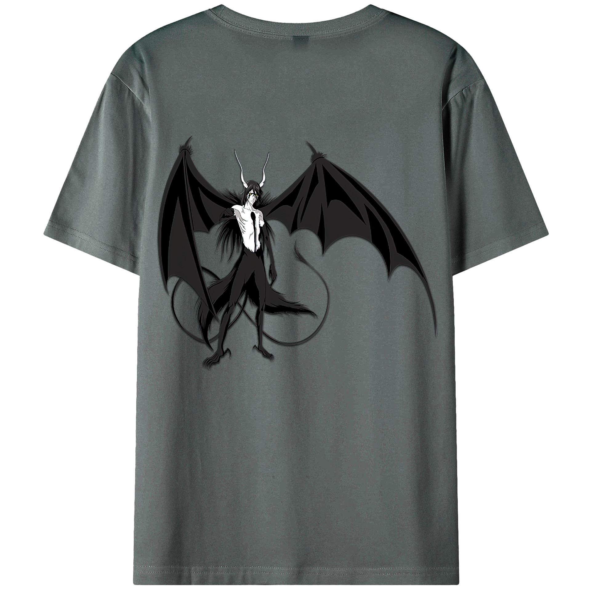 （画像用） ブリーチ ウルキオラ·シファー BLEACH Ulquiorra cifer 綿100％ メンズ半袖Tシャツ（バックプリント） 通気性